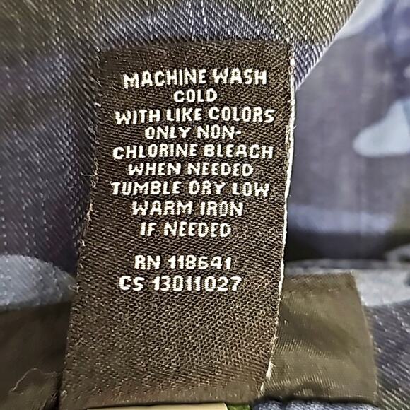 Lane Bryant Blue Camo Jacket Blazer 100% Lyocell Snap Closures Woman Sz 14/16 - Picture 10 of 10